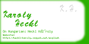 karoly heckl business card